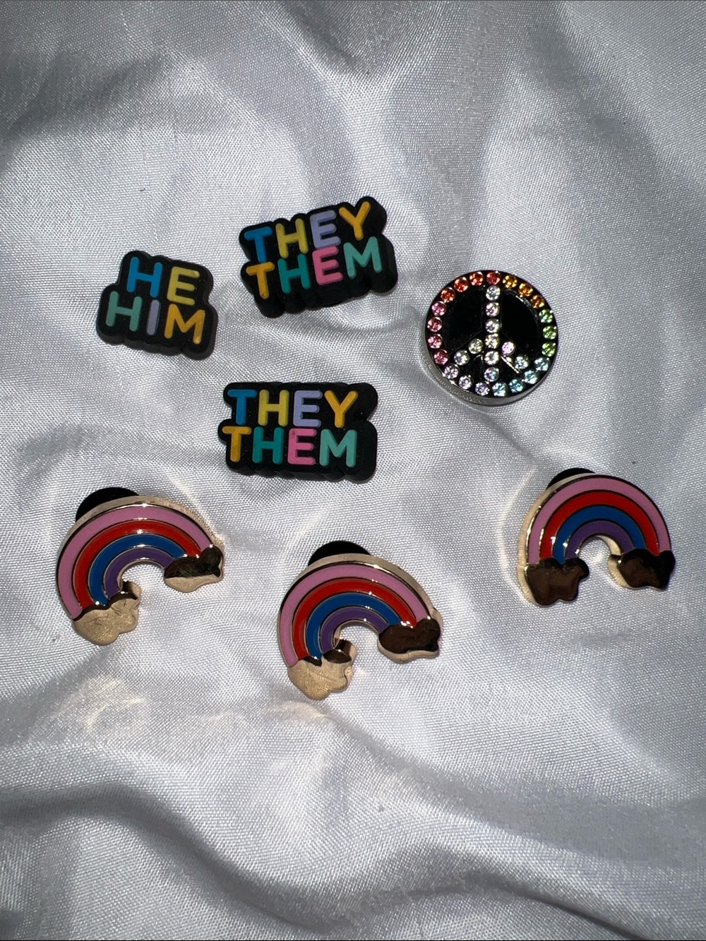 Jibbitz Multicolor Pride & Rainbow Enamel Charm Set
